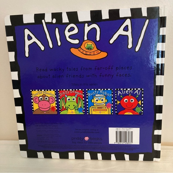 Alien Al Funny Faces Board Book Roger Priddy 2006 Touch & Feel, Lights, Sound - Picture 3 of 11